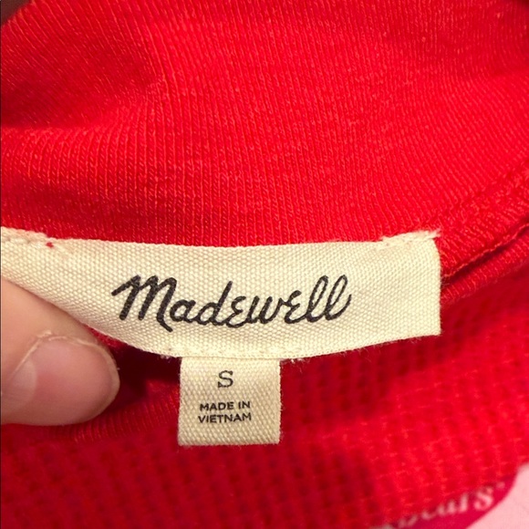 Madewell thermal true Red Long Sleeve Top small - Picture 4 of 4